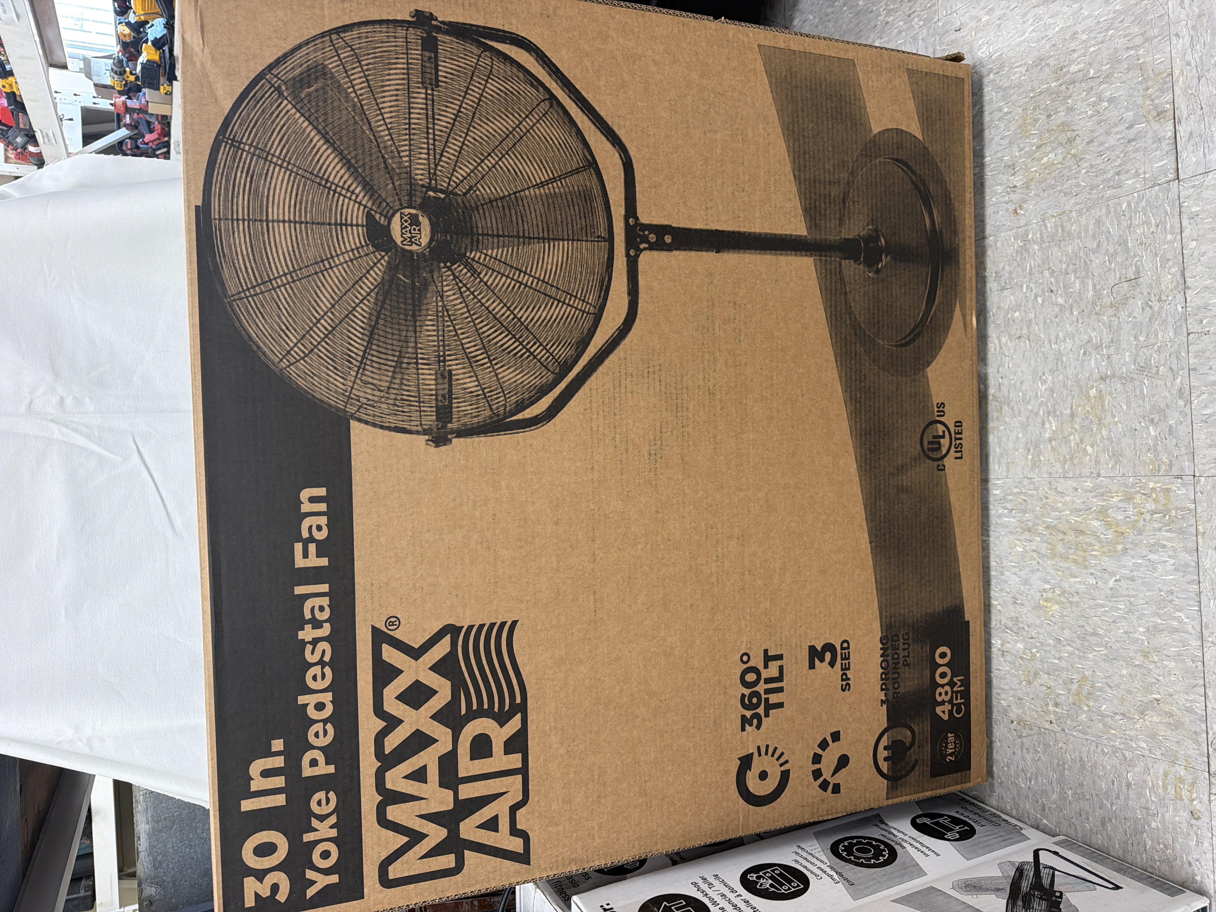 Maxx Air HVPF 30 Commercial-Grade Pedestal Fan