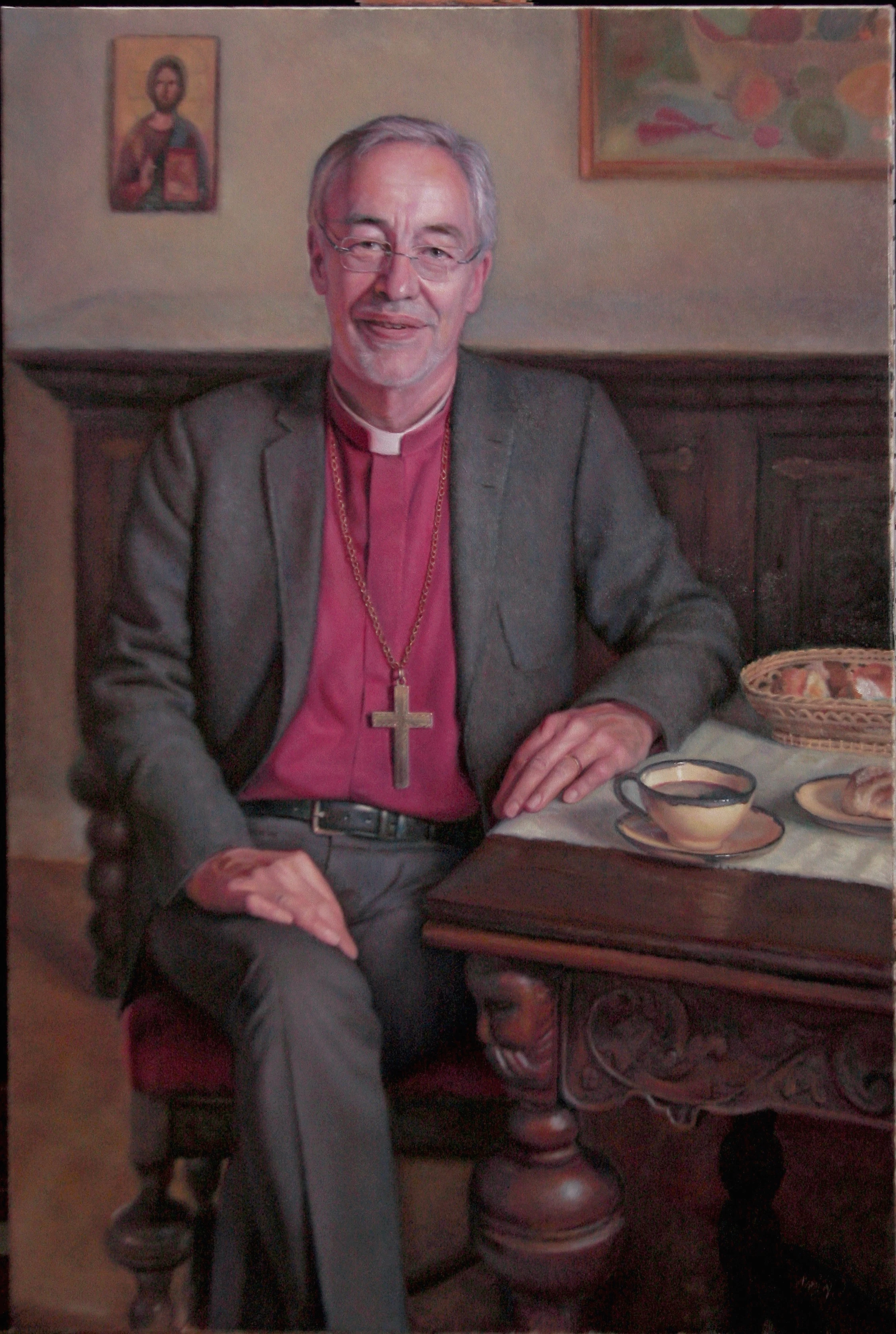 Tony Warren — Bishop Esbjörn Hagberg, oil on canvas, Diocese of Karlstad