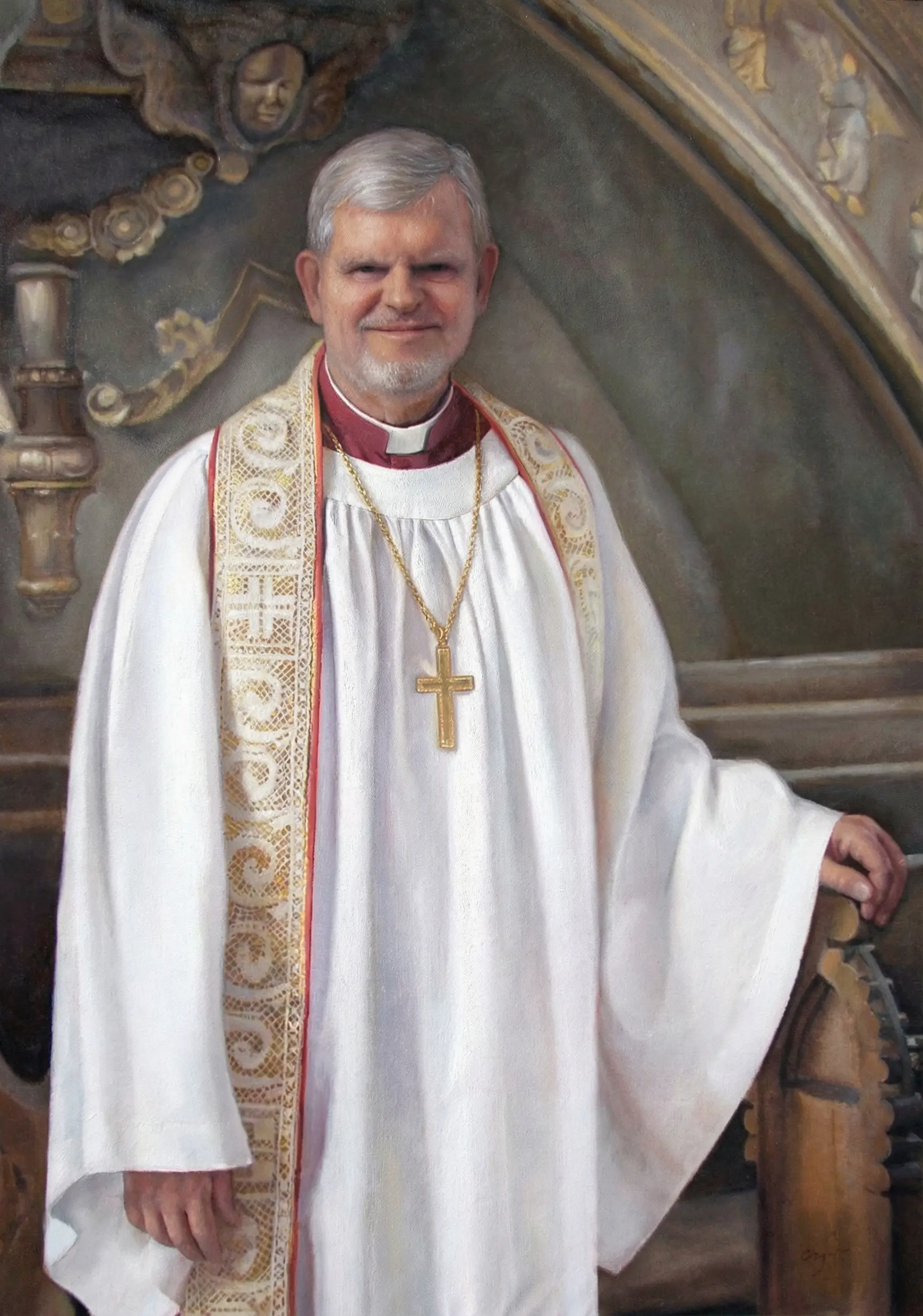 Tony Warren — Bishop Martin Lind, oil on canvas, Diocese of Linköping