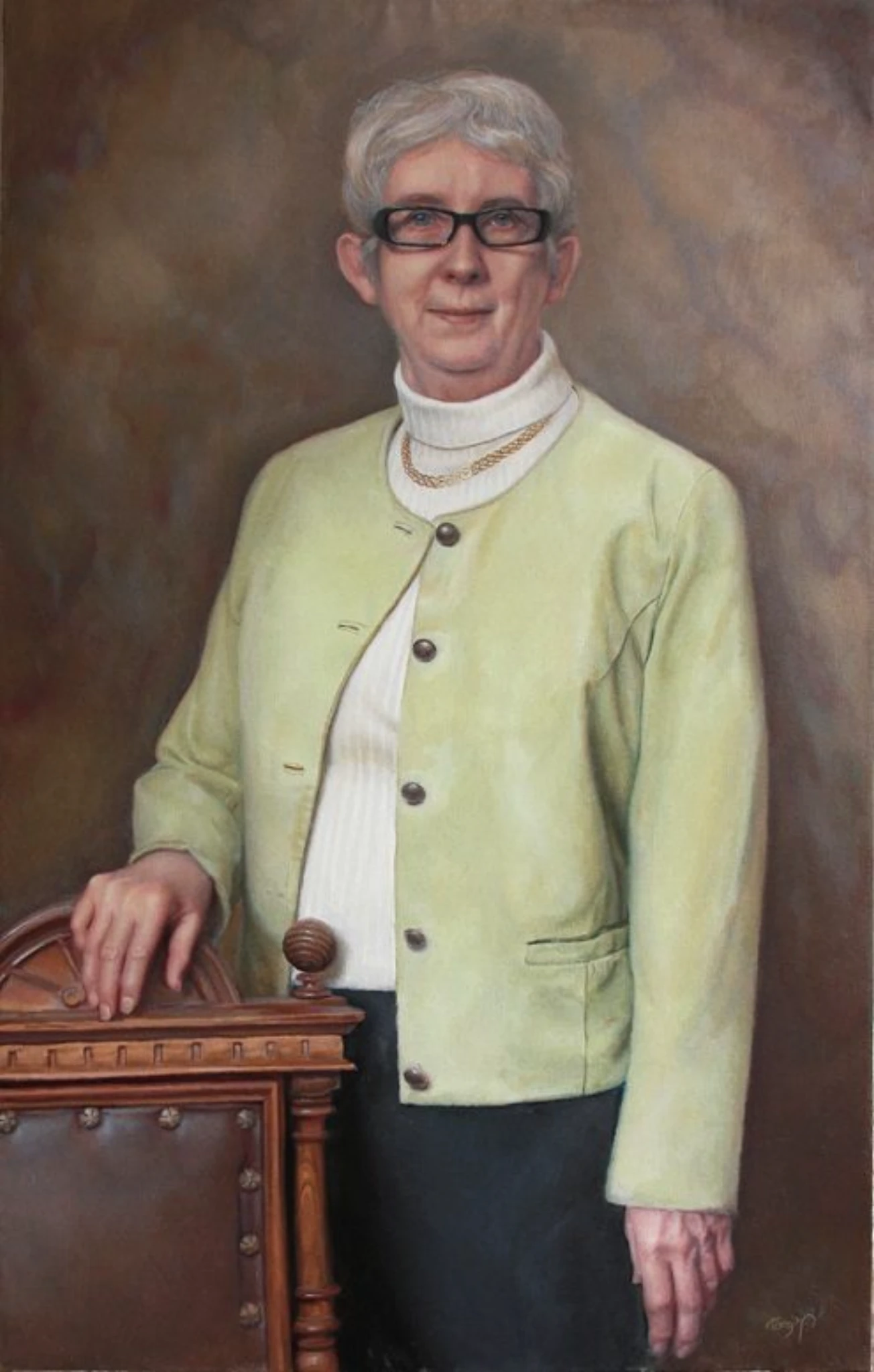 Tony Warren — Maj Steen, Chair of the Municipal Council, Borås, oil on canvas
