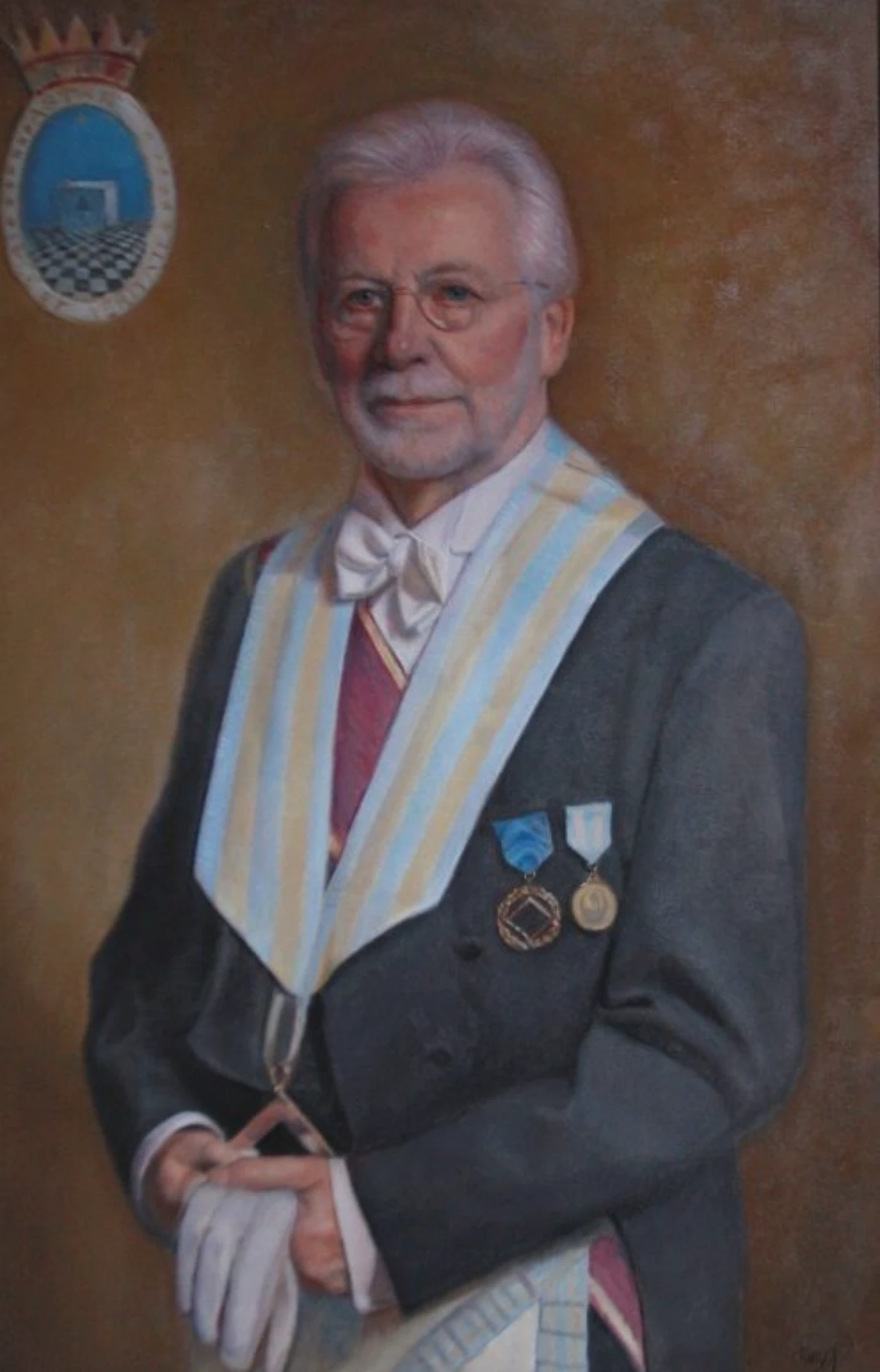 Tony Warren — Stephan Bergman, Grand Master, S:t Johannes Lodge, oil on canvas
