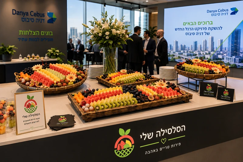 עמדת פירות חתוכים בכנס