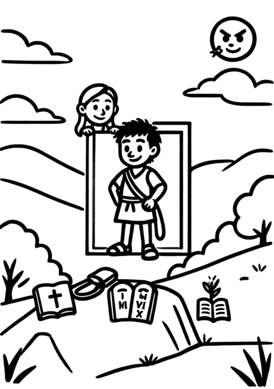A David Attitude — Colouring Companion printable activity pack cover