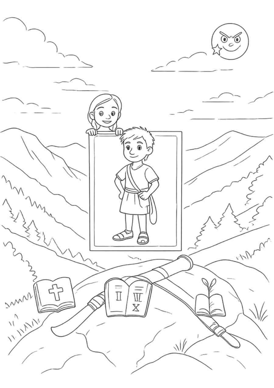 A David Attitude — Colouring Companion printable activity pack cover
