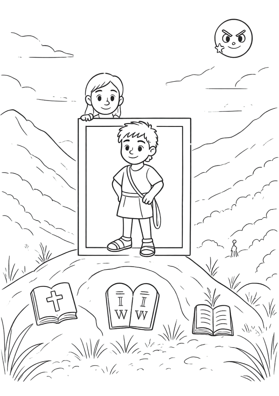 A David Attitude — Colouring Companion printable activity pack cover