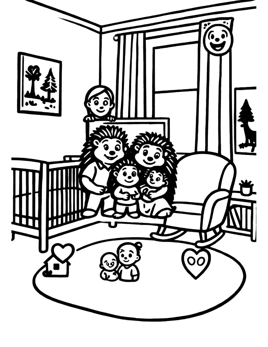 Hoggy and the New Baby — Colouring Companion printable activity pack cover