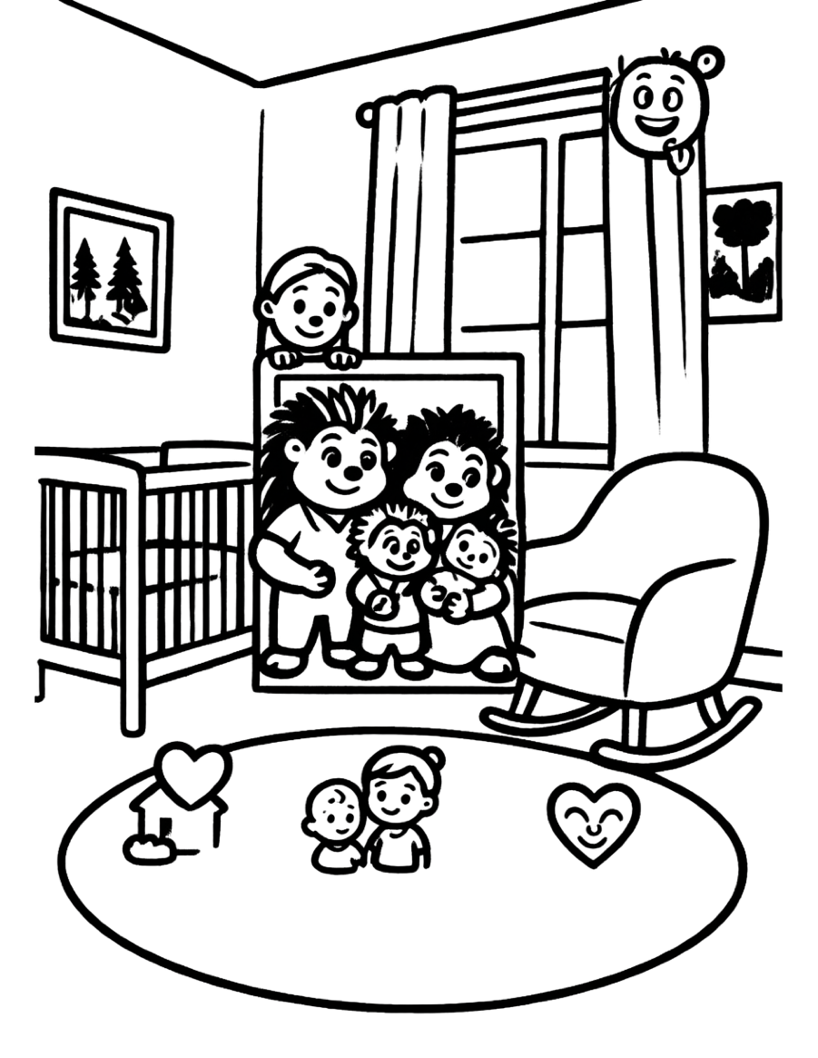Hoggy and the New Baby — Colouring Companion printable activity pack cover