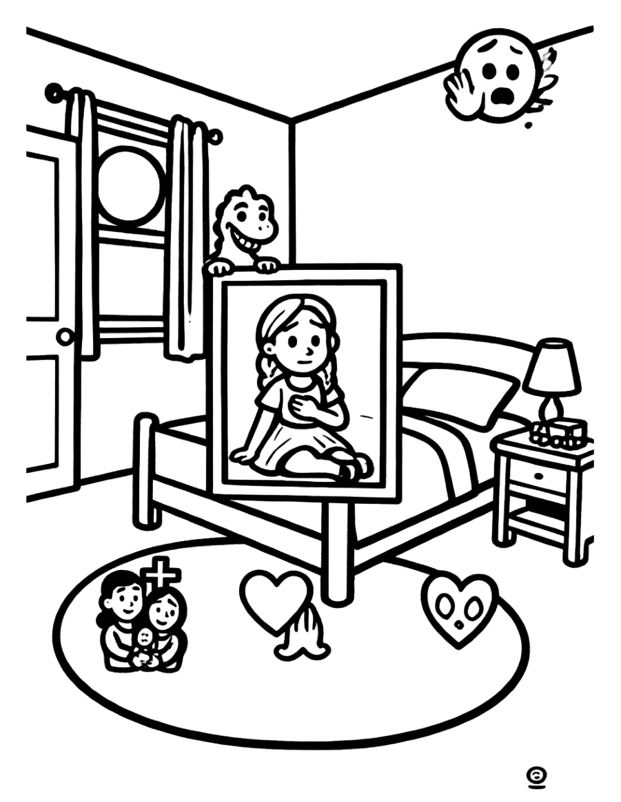 Nightmares — Colouring Companion printable activity pack cover