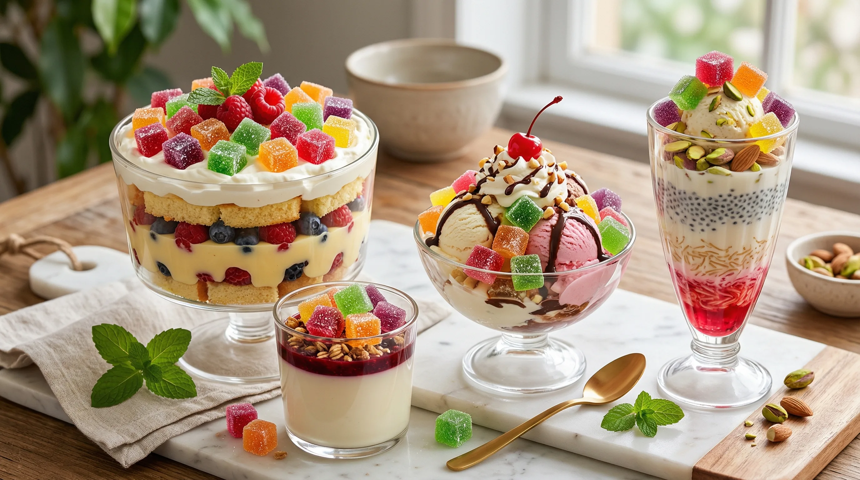 10 Creative Dessert Recipes Using Fruit Jelly Cubes