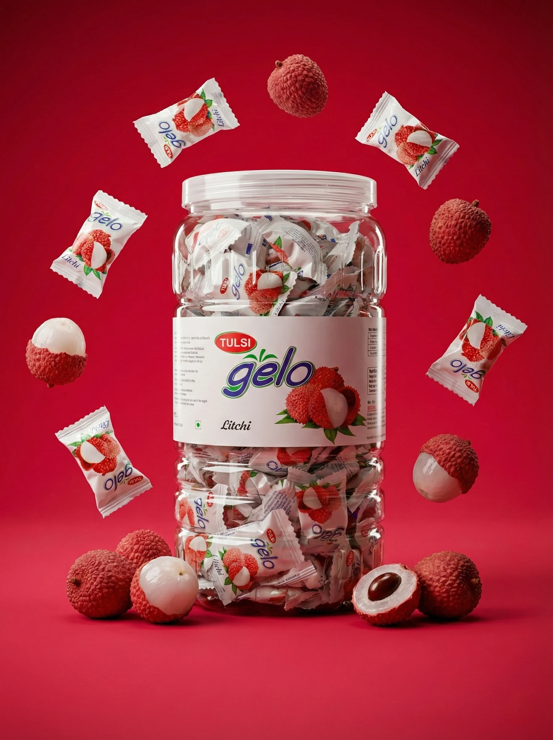 Litchi Jelly — Fruit Jelly Candy bulk supply by Tulsi Foods, Jalgaon