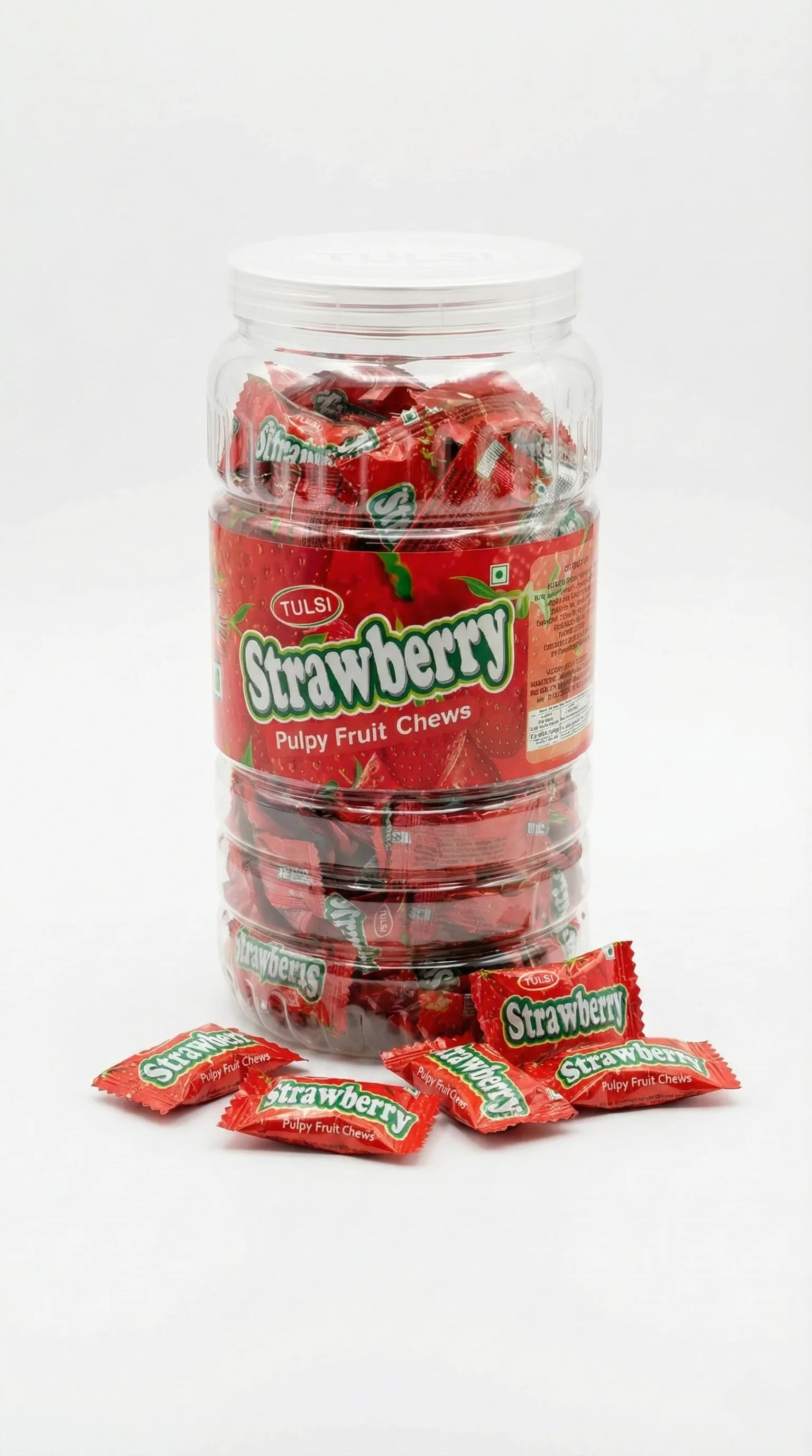 Strawberry — Fruit Jelly Candy product view 2 bulk supply by Tulsi Foods, Jalgaon