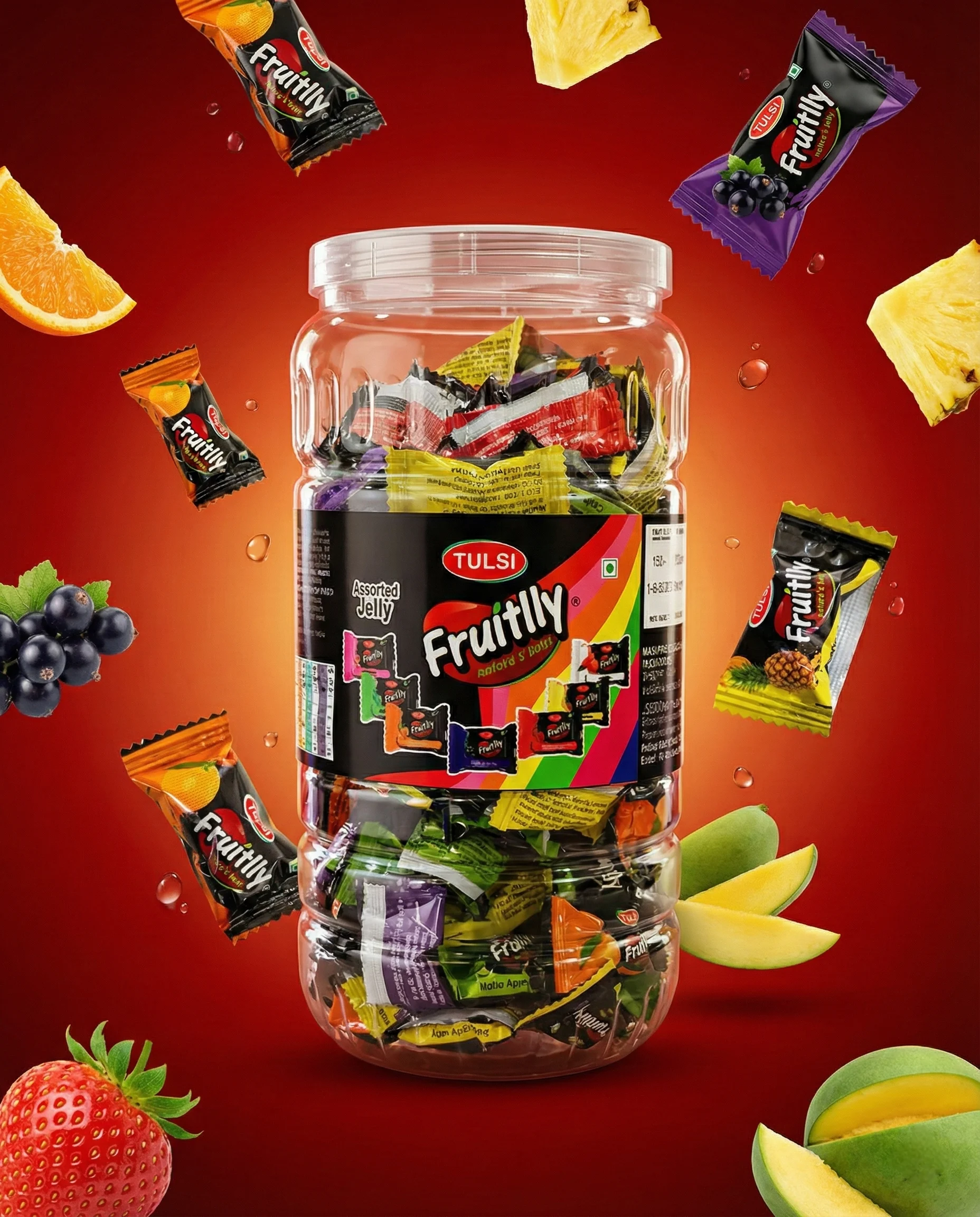 Fruitlly Assorted Jelly — Fruit Jelly Candy bulk supply by Tulsi Foods, Jalgaon