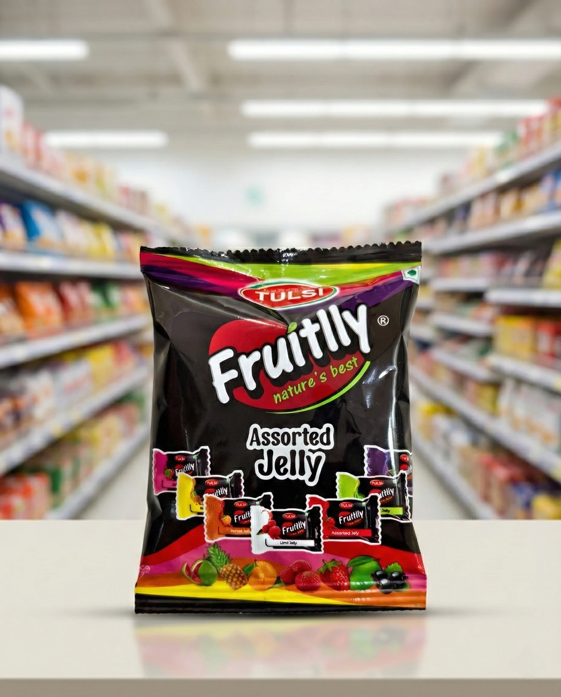 Fruitlly Assorted Jelly — Fruit Jelly Candy product view 3 bulk supply by Tulsi Foods, Jalgaon