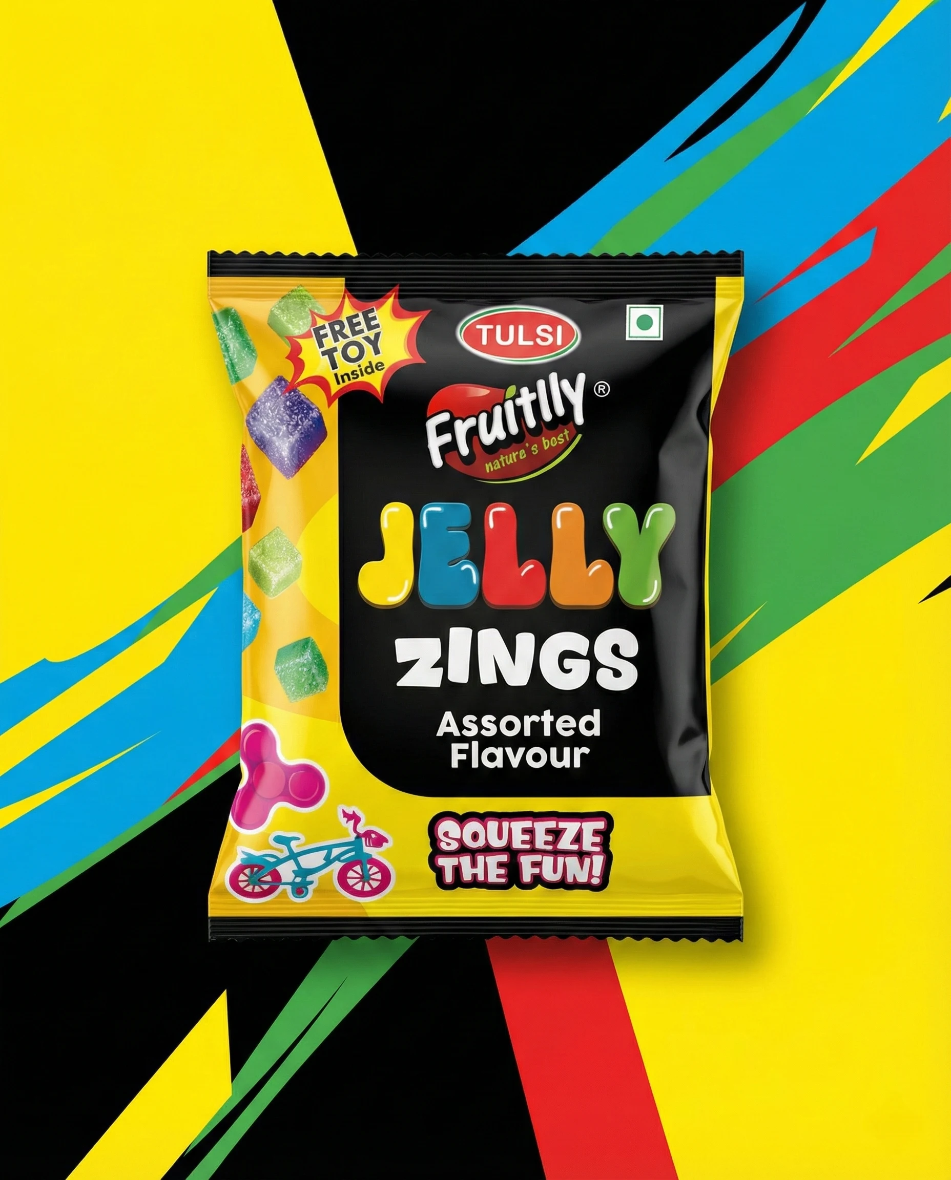 Fruitlly Jelly Zings — Fruit Jelly Candy bulk supply by Tulsi Foods, Jalgaon