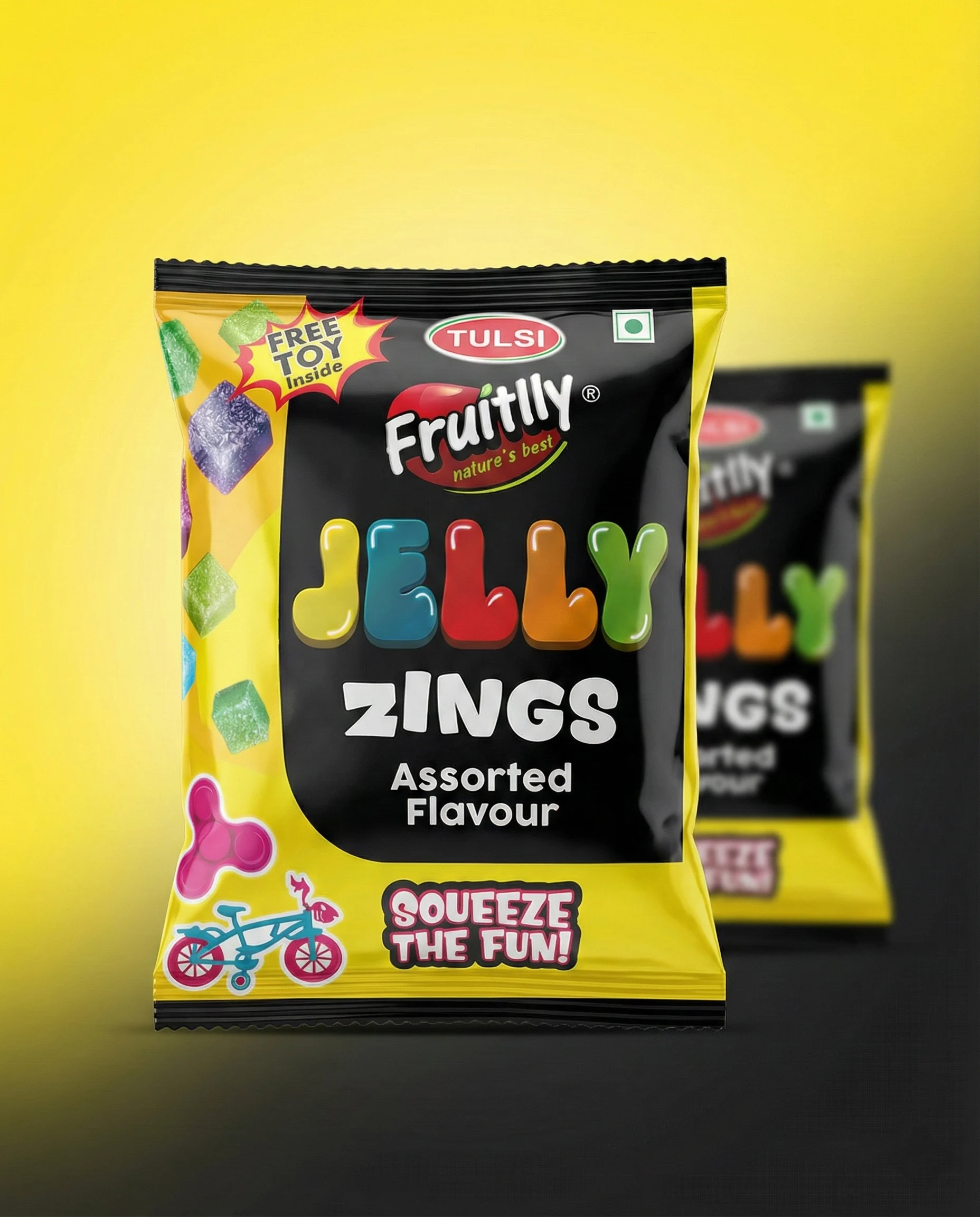 Fruitlly Jelly Zings — Fruit Jelly Candy product view 4 bulk supply by Tulsi Foods, Jalgaon