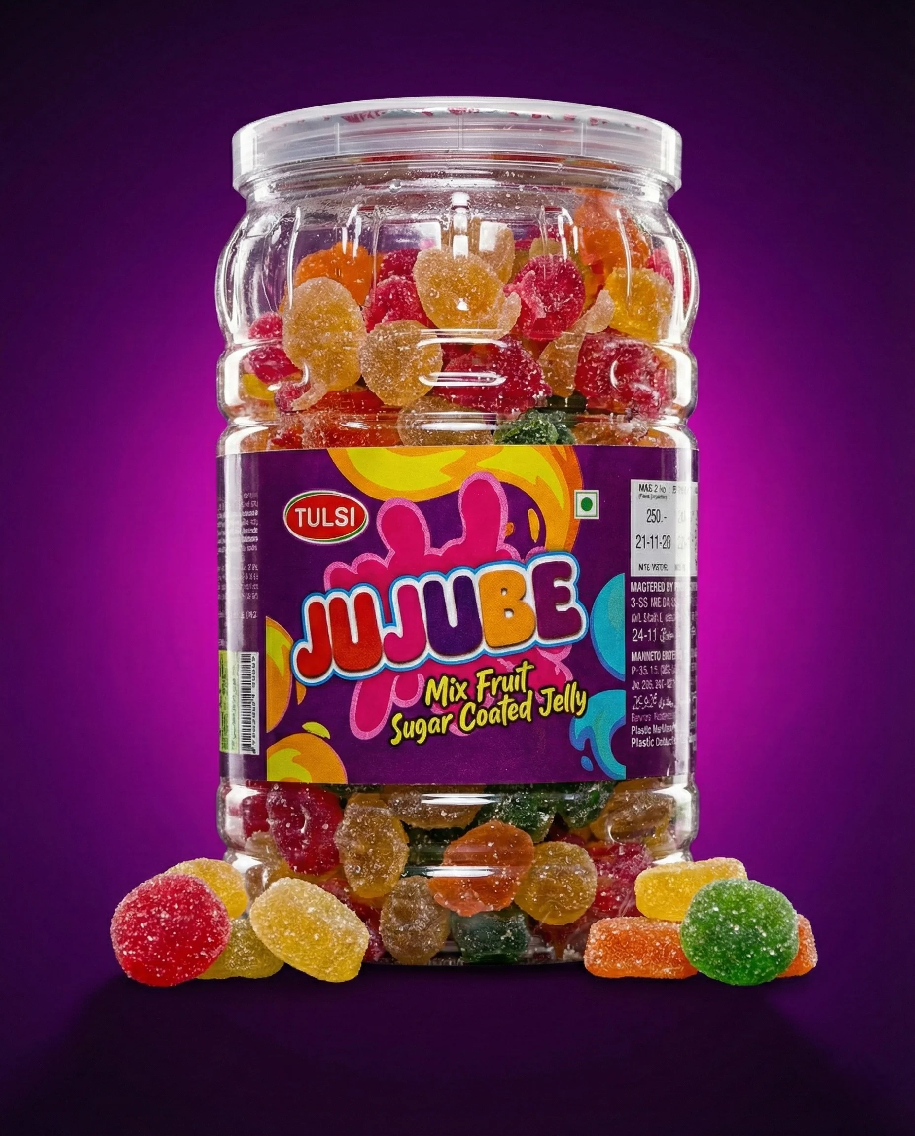 Jujube — Sugar Coated Jelly product view 4 bulk supply by Tulsi Foods, Jalgaon