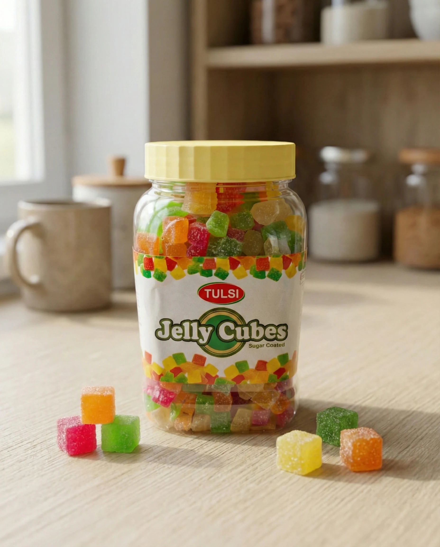Jelly Cubes Sugar Coated — Sugar Coated Jelly product view 2 bulk supply by Tulsi Foods, Jalgaon