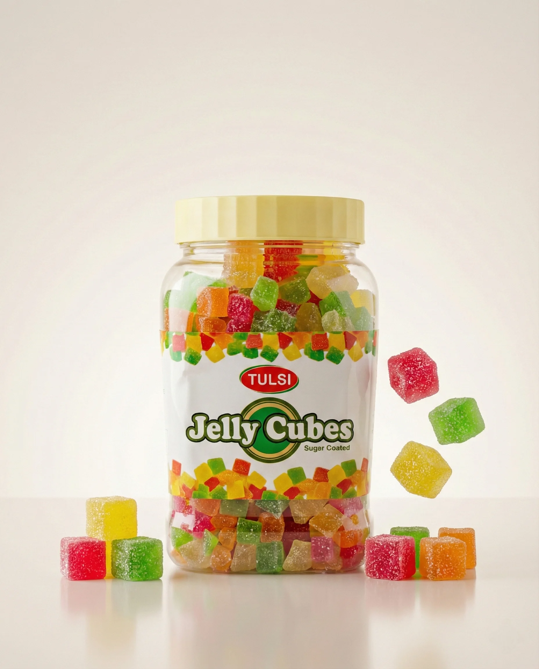 Jelly Cubes Sugar Coated — Sugar Coated Jelly product view 3 bulk supply by Tulsi Foods, Jalgaon