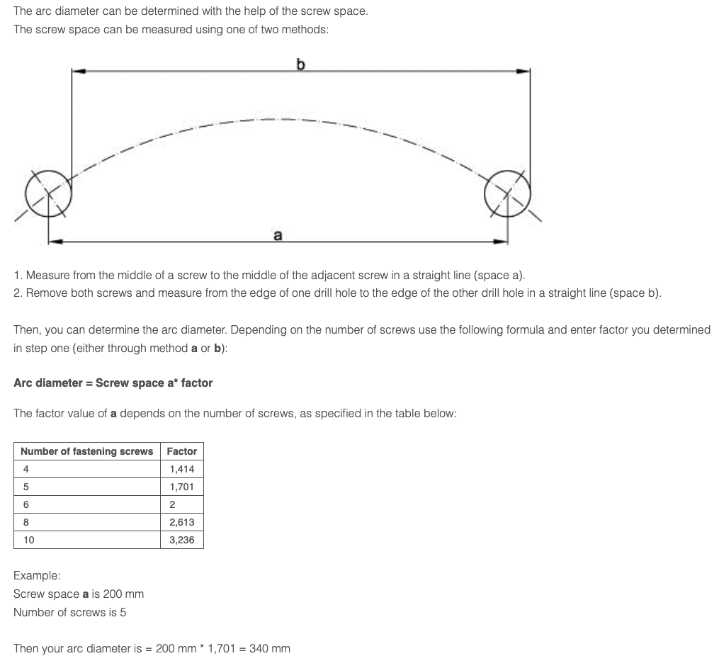 How do I determine the pitch circle diameter?