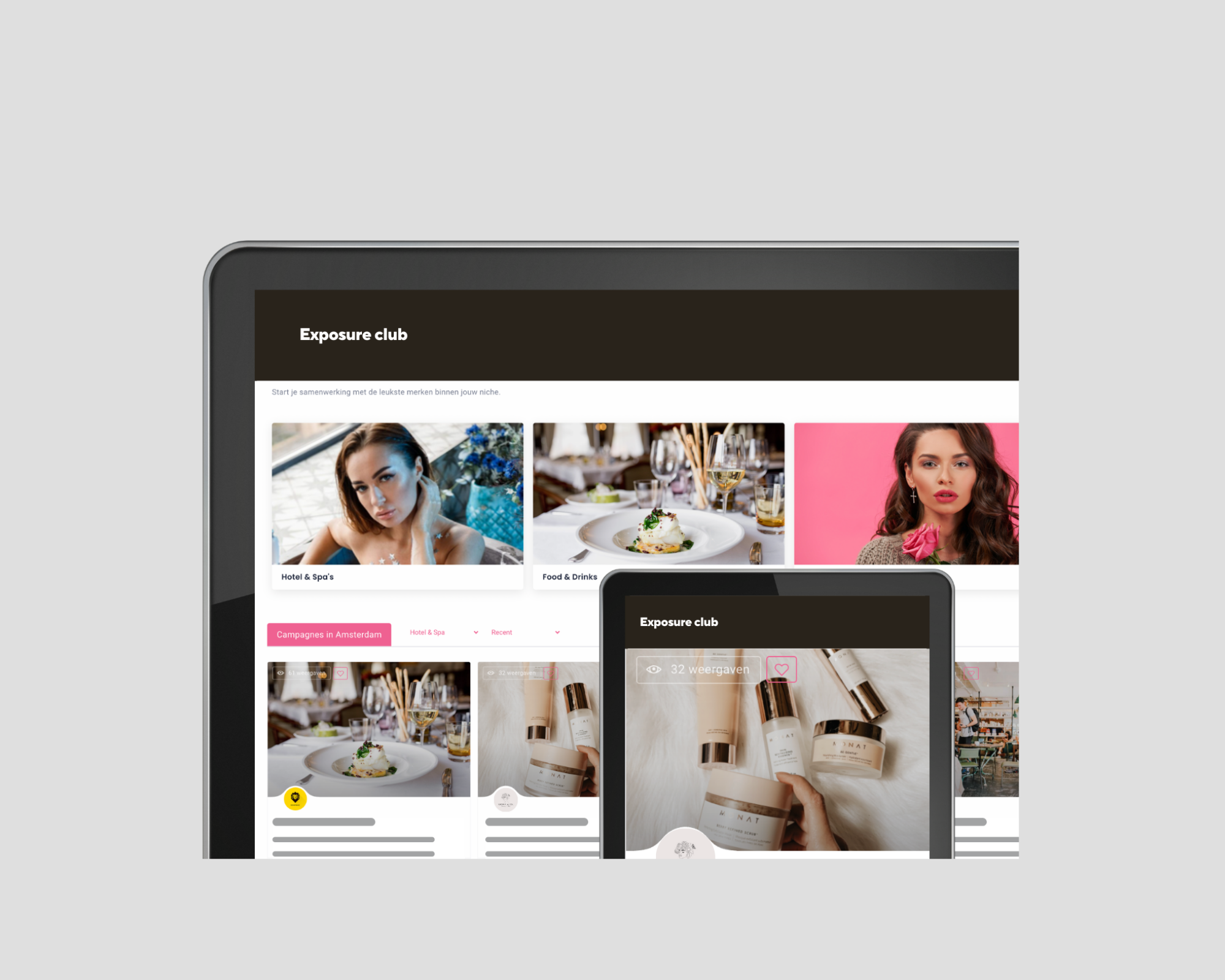 1e financieringsdoel van Exposure Club BV