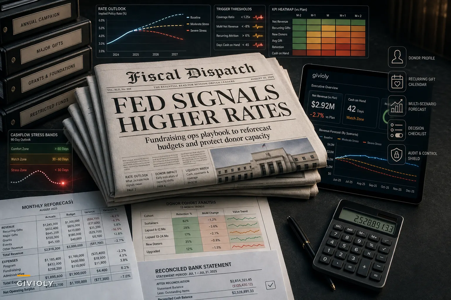 Fed Signals for Higher Rates: A Fundraising Ops Playbook to Reforecast Budgets and Protect Donor Capacity
