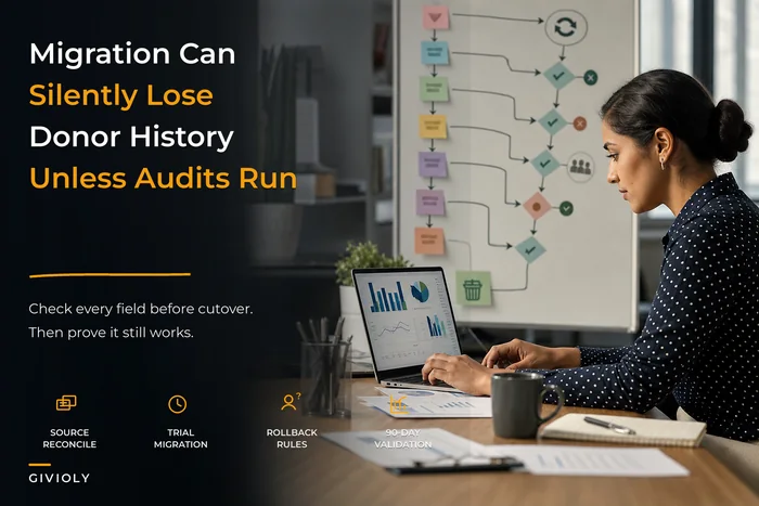 Preserve Donor Data During Platform Migrations: pre‑migration audits, canonical mapping templates and rollback criteria