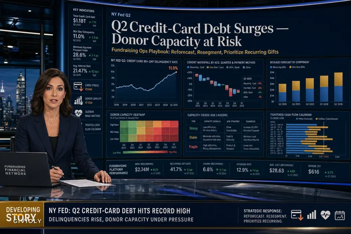 Q2 Credit-Card Debt Spike: A Fundraising Ops Playbook to Reforecast, Resegment, and Protect Donor Capacity