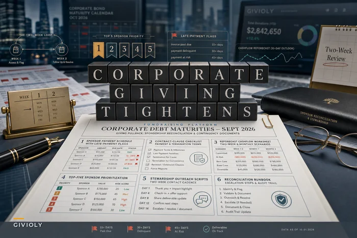When Corporate Balance Sheets Tighten: A Fundraising Ops Playbook to Protect Sponsorships, Grants, and Cashflow