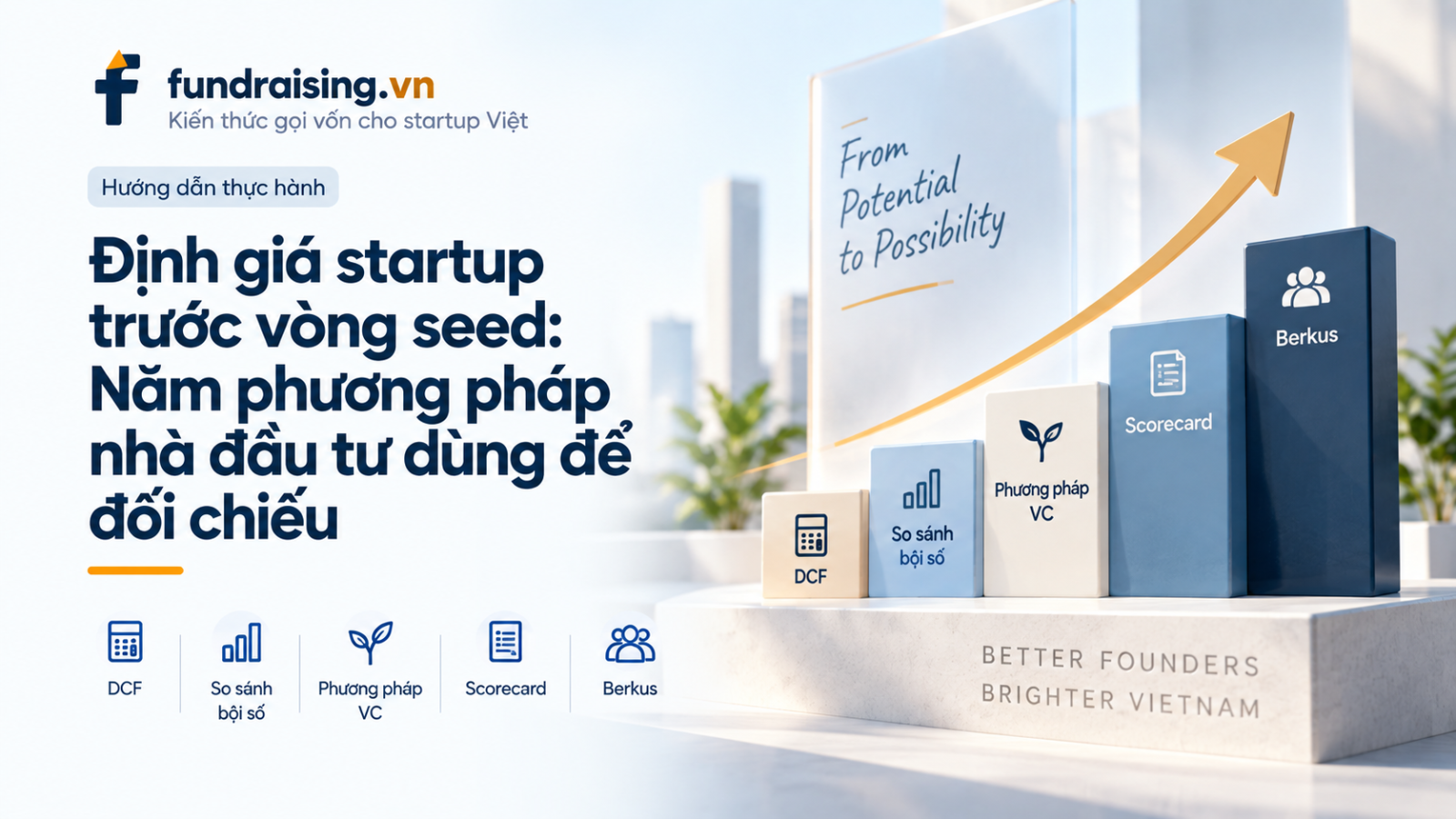 Định giá startup trước vòng seed: DCF và bốn phương pháp nhà đầu tư dùng để đối chiếu