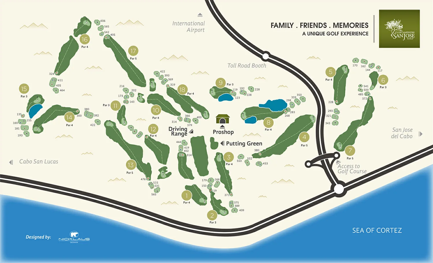 Club Campestre San Jose course layout