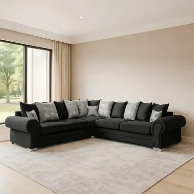 Luxury Verona Corner Sofa in Grey – corner sofa for the living room