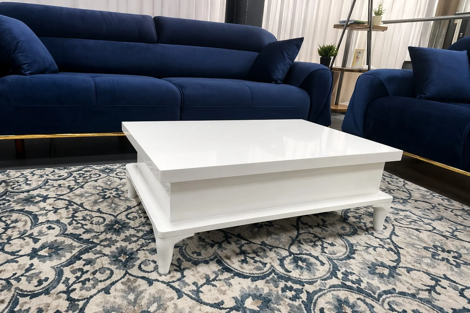 Full White Smart Coffee Table – Modern Coffee Table with Storage - Occasionals furniture in UK