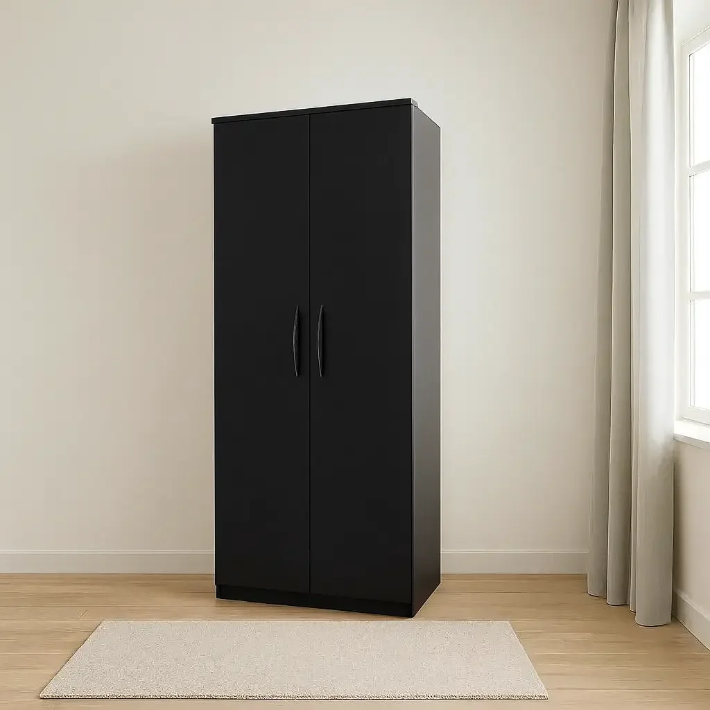 2 Door Wardrobe Double Closet – Brand New Bedroom Furniture - Wardrobes furniture in UK