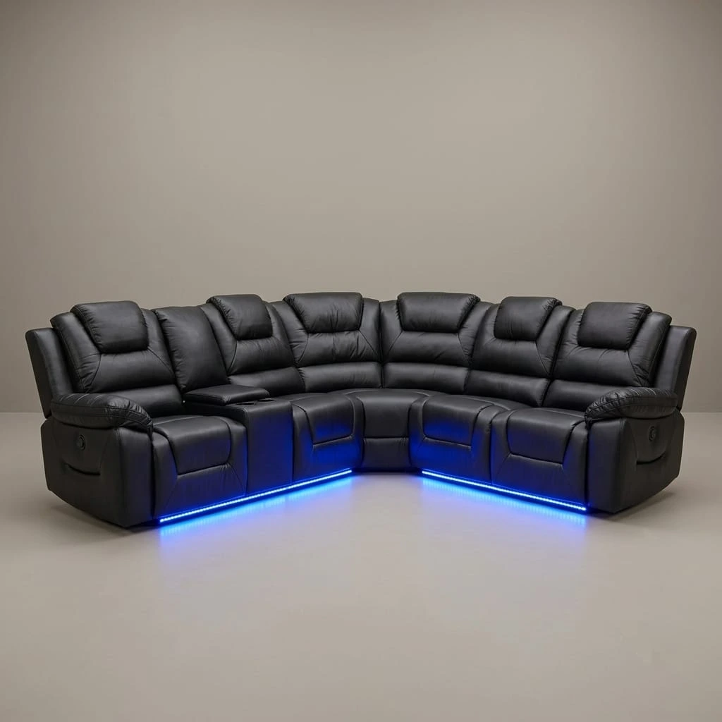 Grand Cinema Electric Recliner Corner Sofa – Premium LED Lighting & High-Tech Comfort | Sofas | UK