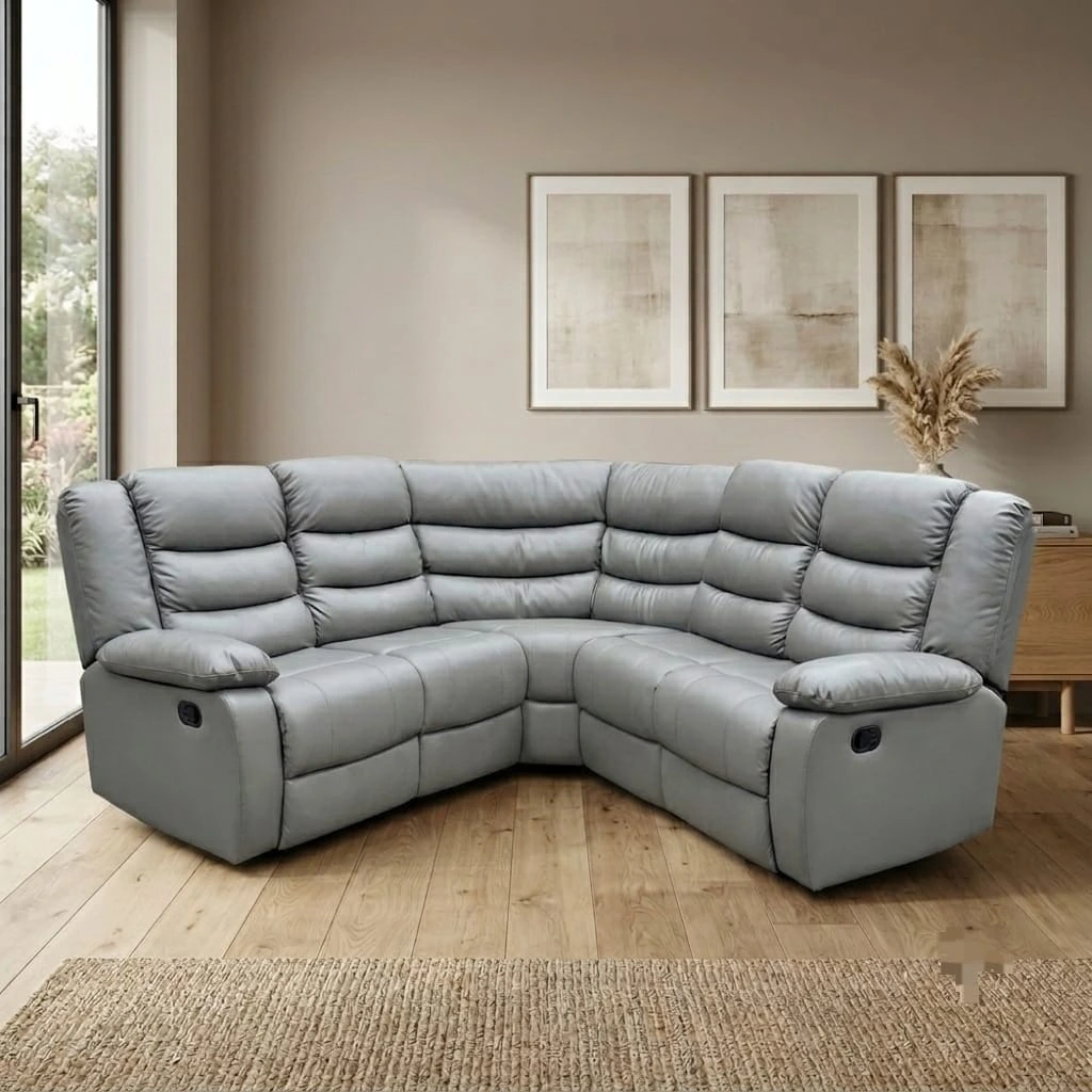 Haven Light Grey Recliner Corner Sofa – Spacious Family Comfort & Modern Style | Sofas | UK