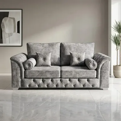Malibu Luxury Charcoal Chenille 3 Seater Highback Sofa – 3 seater sofa for the living room