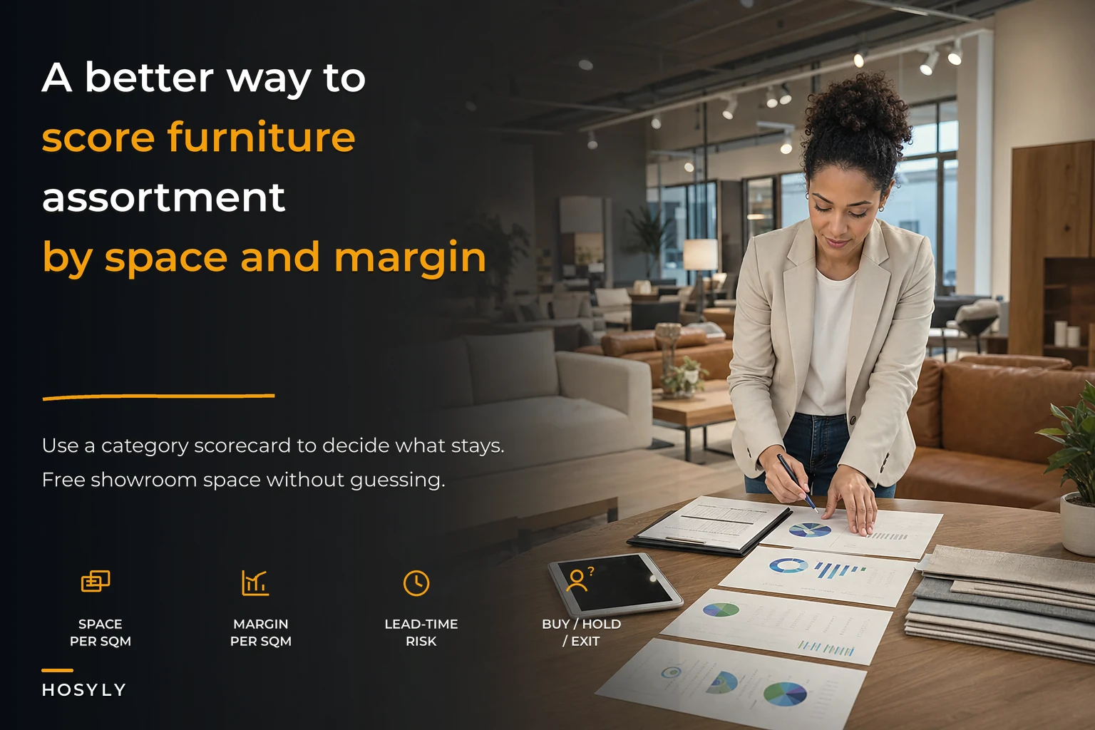 A category-level assortment scorecard for furniture retailers that frees showroom space and lifts margin per sqm