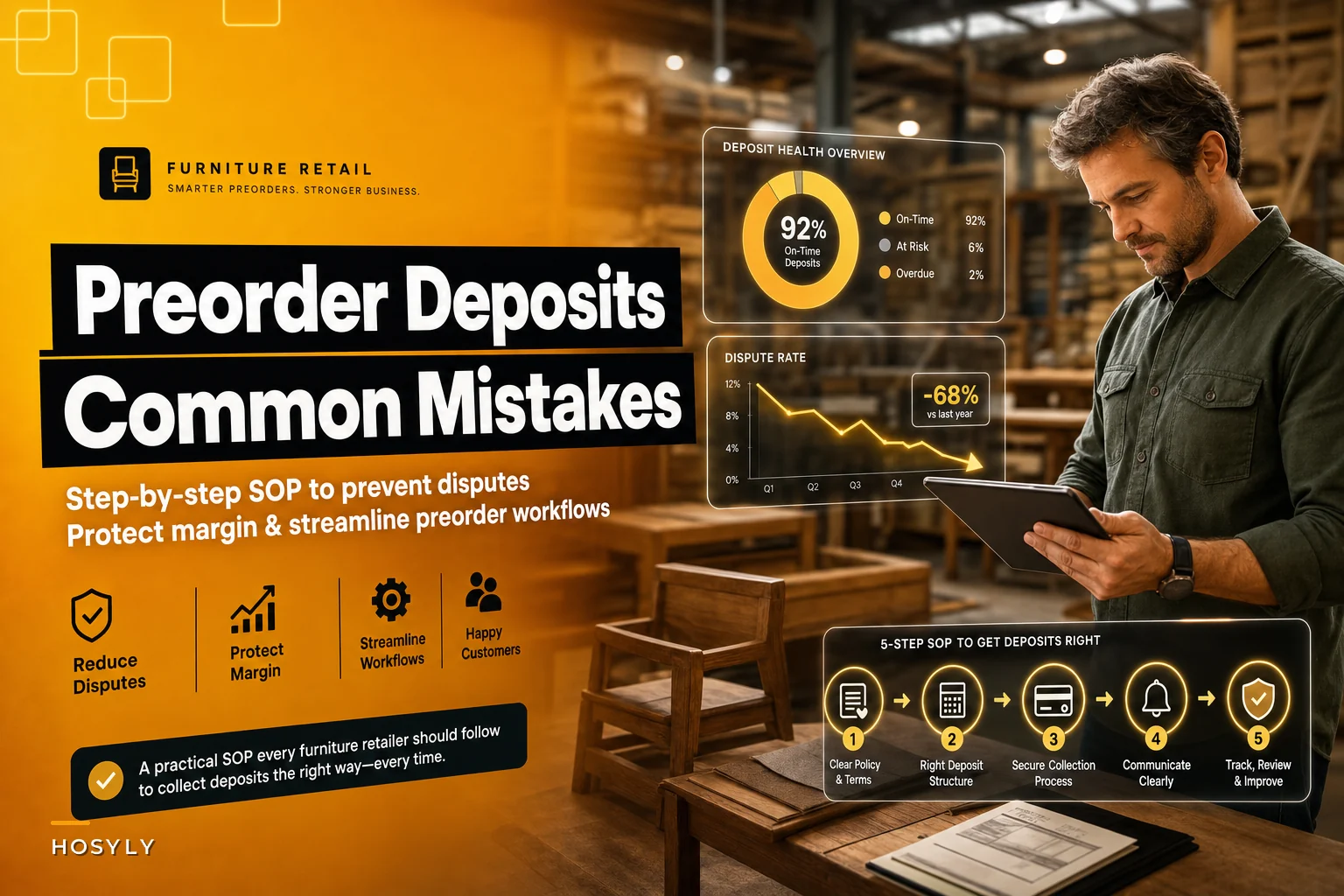 Common preorder deposit mistakes furniture retailers make — and a step-by-step SOP to prevent them