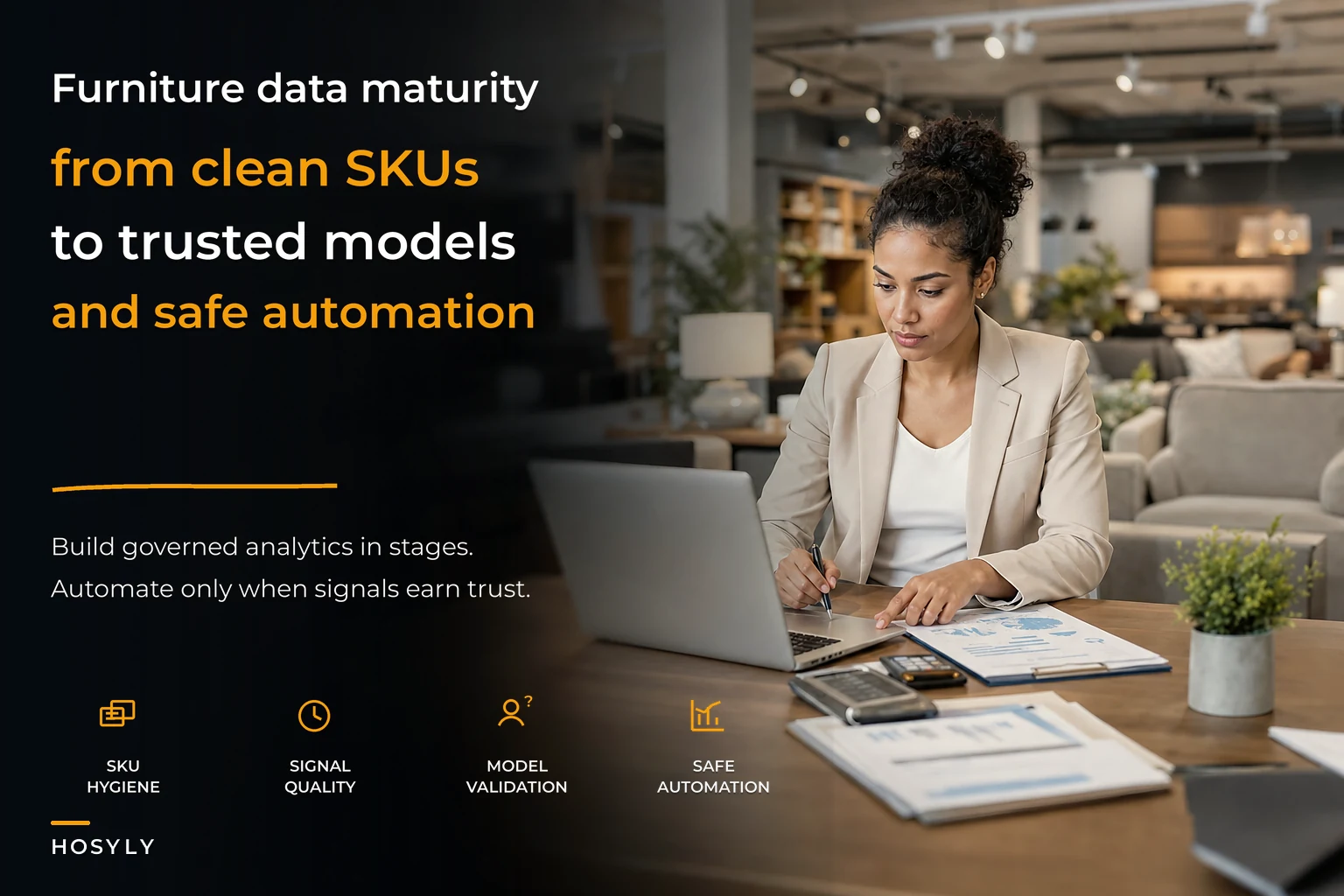 Data and analytics maturity model for furniture operations