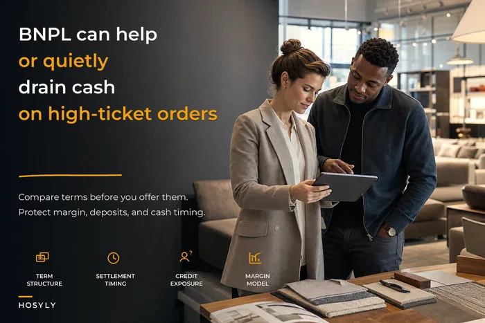 Don’t blow cash on financing: evaluate BNPL and installment options for high‑ticket furniture without increasing credit exposure