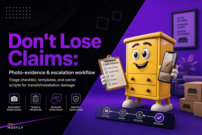 Don’t lose claims: a photo-evidence and escalation workflow for furniture transit damage