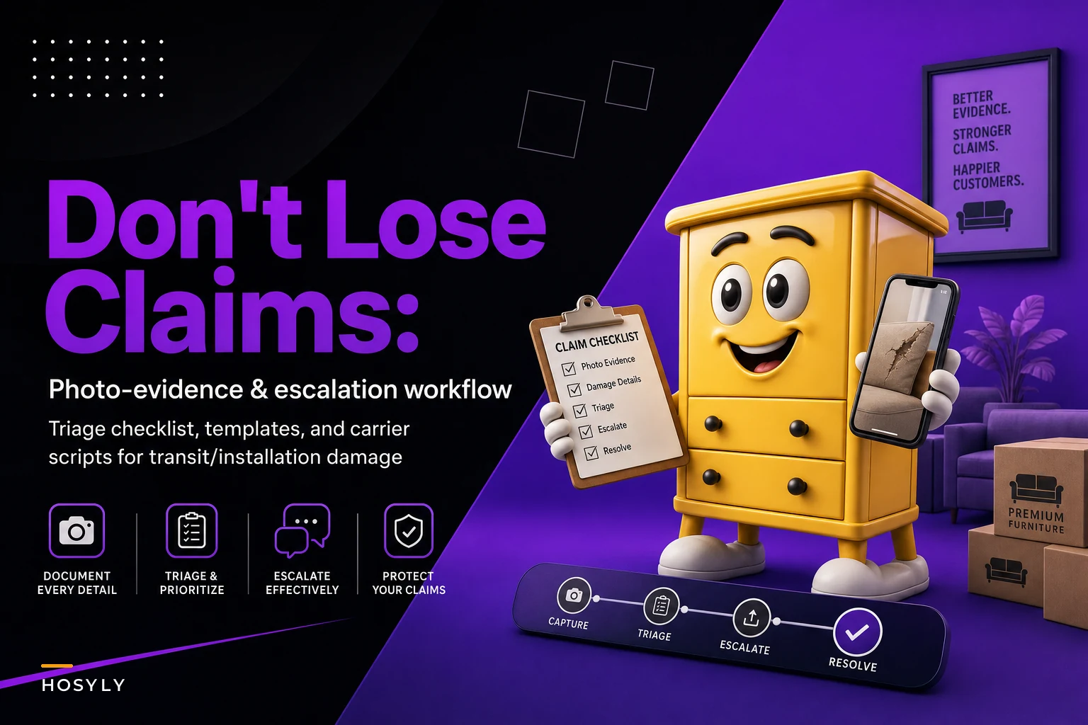Don't lose claims: a photo-evidence and escalation workflow for furniture transit damage