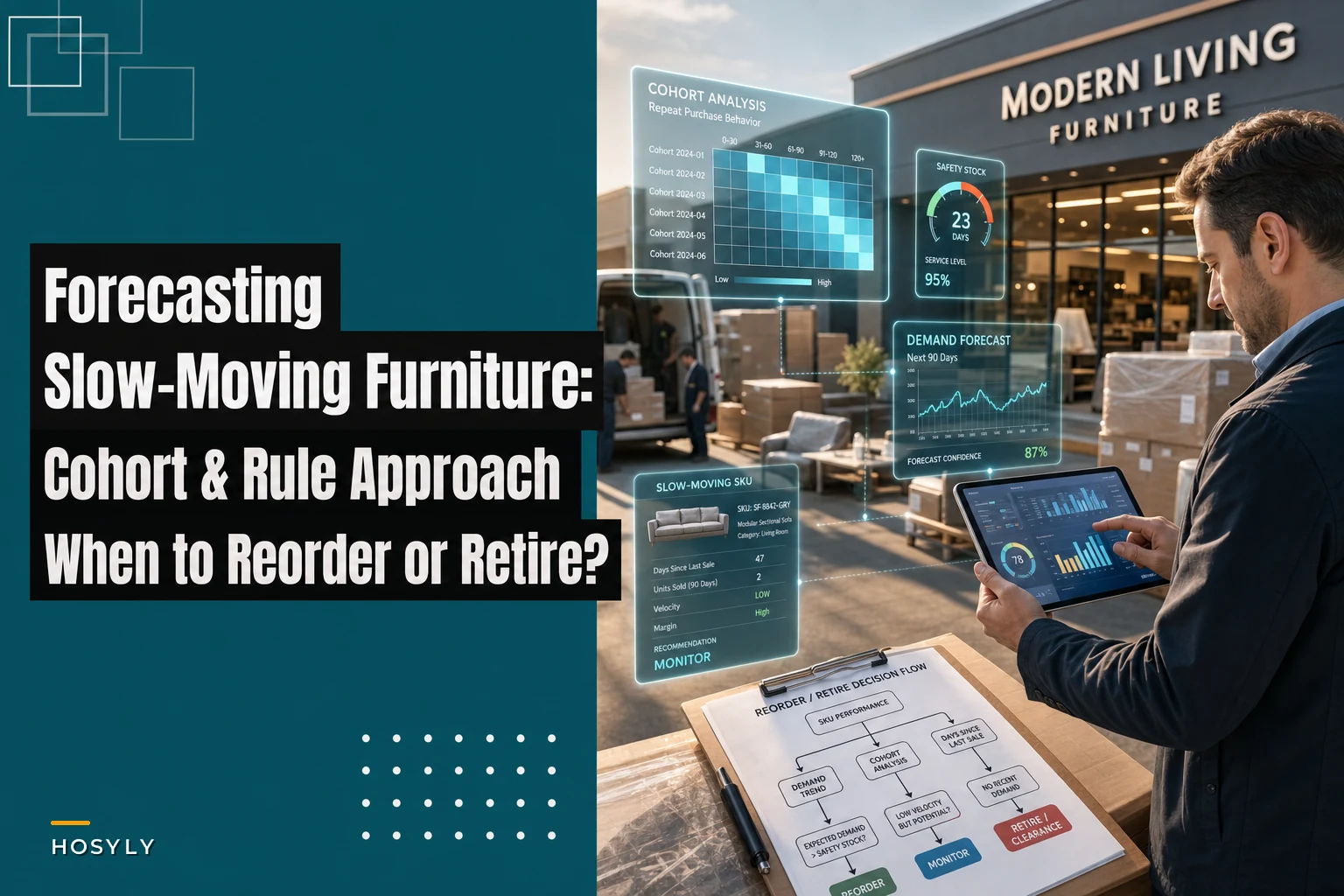 Forecasting slow-moving, high-ticket furniture SKUs: a cohort-and-rule approach to ordering decisions