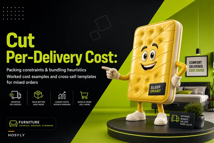 How to measure and lower cost‑per‑delivery for mixed orders (accessories + bulky furniture): packing constraints, bundling heuristics and cross‑sell templates