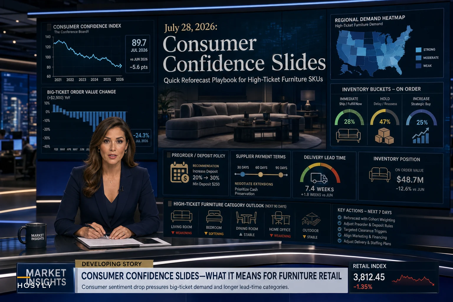 How to Reforecast High-Ticket Furniture SKUs After the July 2026 Consumer Confidence Slide