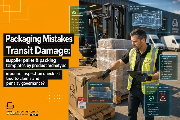 Packaging mistakes that cause transit damage to bulky furniture — supplier pallet and packing templates
