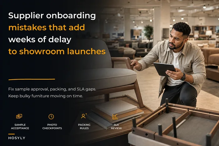 Supplier onboarding mistakes that lengthen showroom lead times — a furniture vendor acceptance and SLA playbook