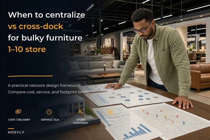 When to centralize, cross-dock, or run a multi-tier fulfillment network for bulky furniture — a decision framework