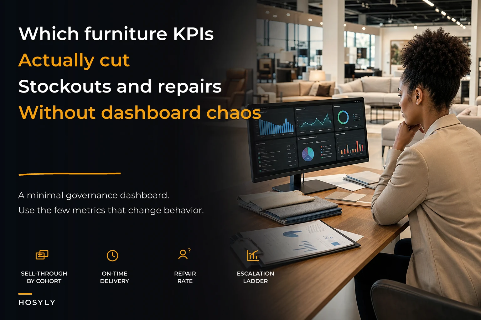 Which furniture KPIs actually reduce showroom stockouts and repairs — a minimal governance dashboard