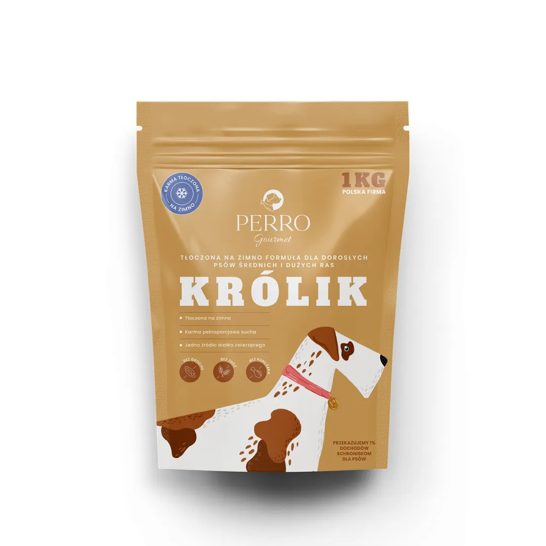Karma sucha tłoczona na zimno Gourmet królik 1kg